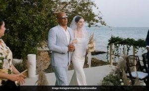 Vin Diesel walks Paul Walker’s daughter down the aisle