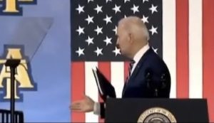 US President Joe Biden is mocked after ‘shaking thin air’
