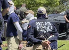Patriot Front leader among 31 arrested near Idaho Pride