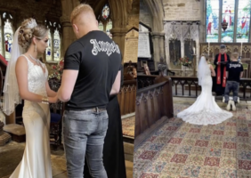 British groom roasted on social media for marrying in jeans and a t-shirt