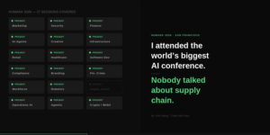 I Attended the World’s Biggest AI Conference – Nobody Talked About Supply Chain