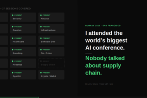 I Attended the World’s Biggest AI Conference – Nobody Talked About Supply Chain